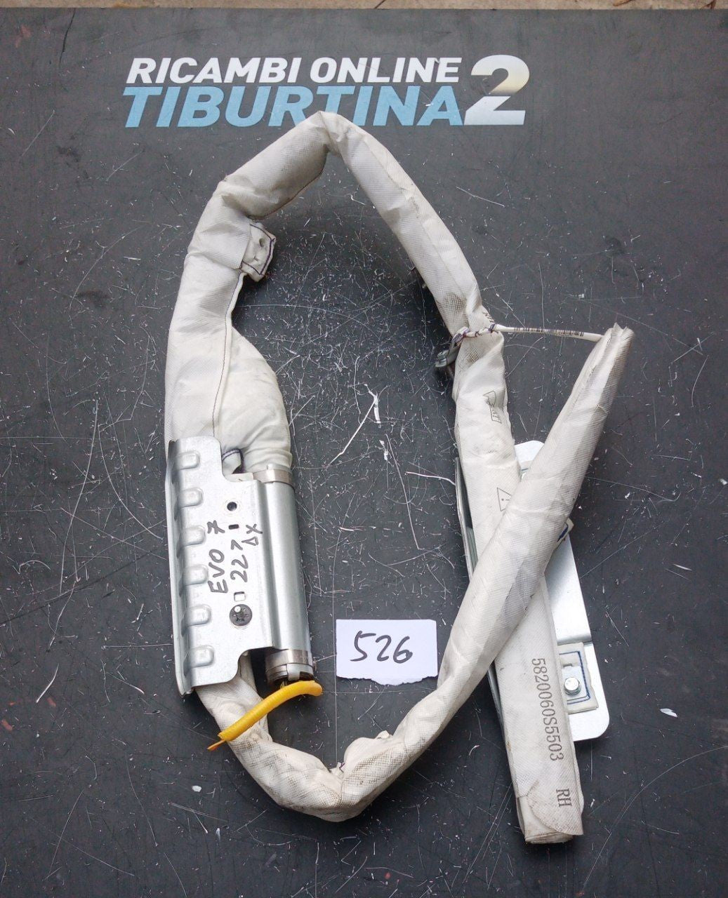 Airbag tendina laterale destra Evo7 2022 in poi Numero 526