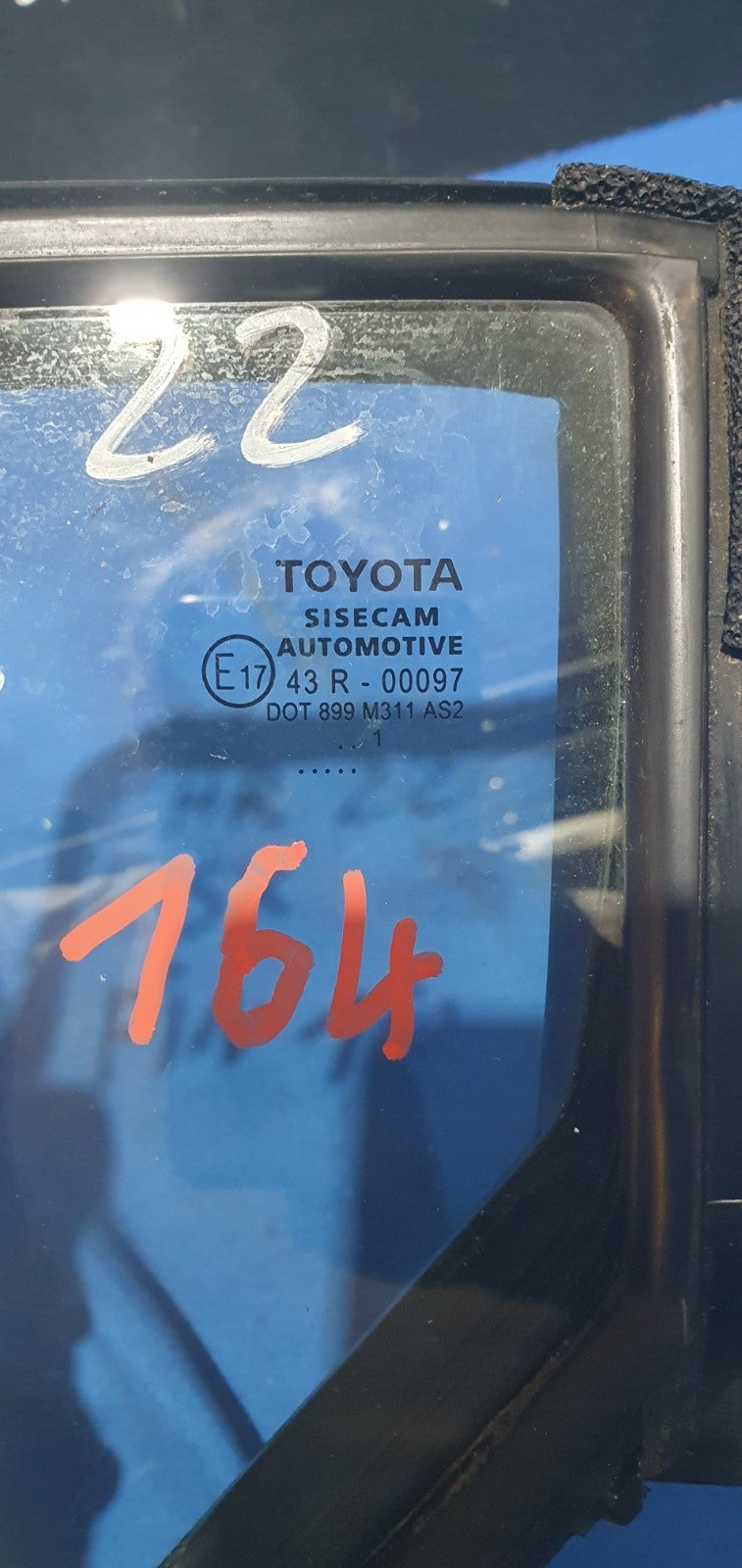 Fin 164 - Lunotto vetro fisso Toyota CHR C-HR 2022 posteriore sinistro