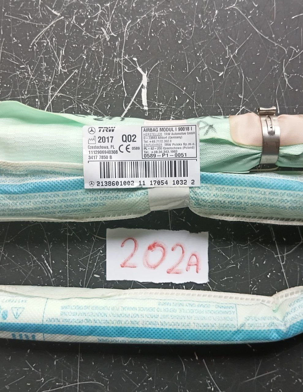 202A Airbag tendina laterale destra Mercedes benz classe e W213 berlina 2020