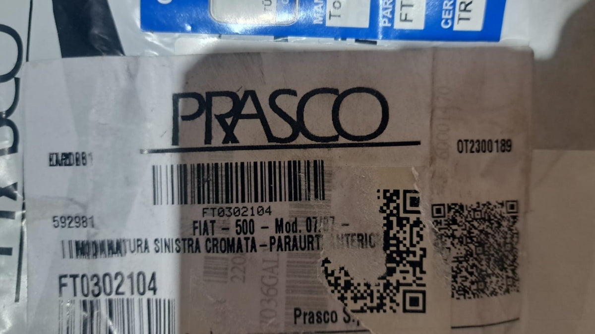Masc 61 Cromatura sinistra per paraurti anteriore fiat 500 dal 2007 al 2012
