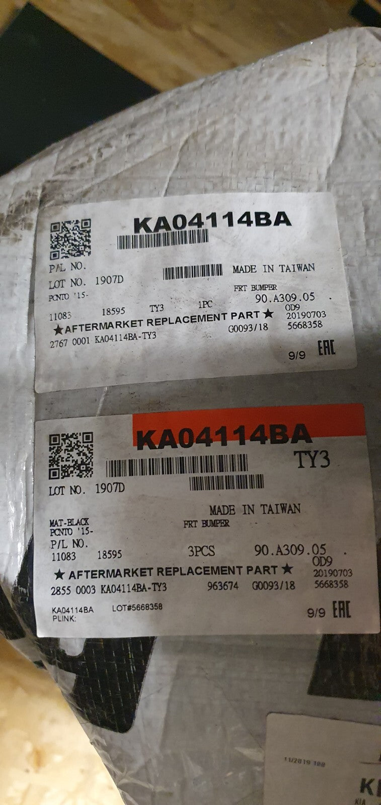 Paraurti nuovo commerciale anteriore Kia Picanto dal 2015