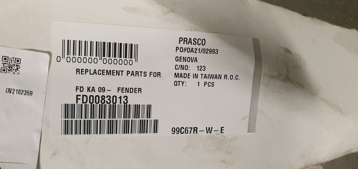 Parafango Anteriore Ford Ka destro dal 2009 nuovo commerciale