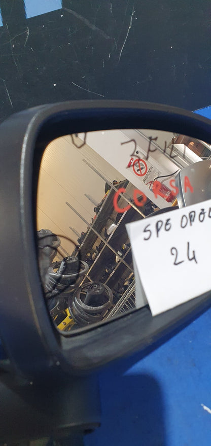 Specchio retrovisore specchietto Opel Corsa D destro 3 fili Vetro rovinato
