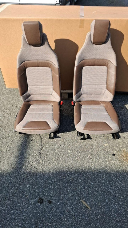Tappezzeria misto pelle e stoffa marrone bmw i3 13 in poi con airbag sedile