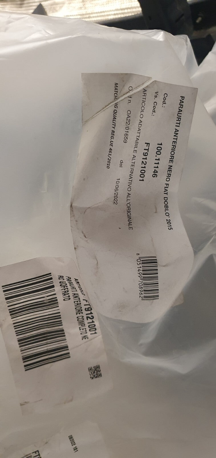 Paraurti Anteriore Fiat Doblò Mod dal 2015  FT9121001