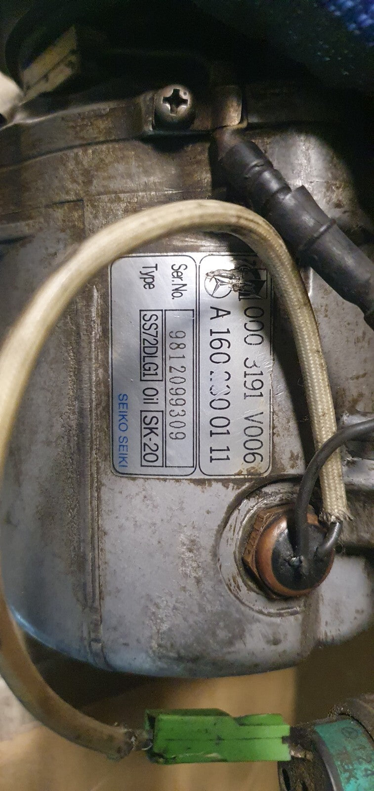 Compressore aria condizionata  Smart 600 seiko 0003191v006 a16023001