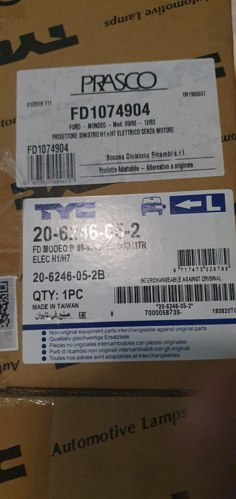 Faro anteriore nuovo commerciale Ford Mondeo sinistro dal 2000 Tyc