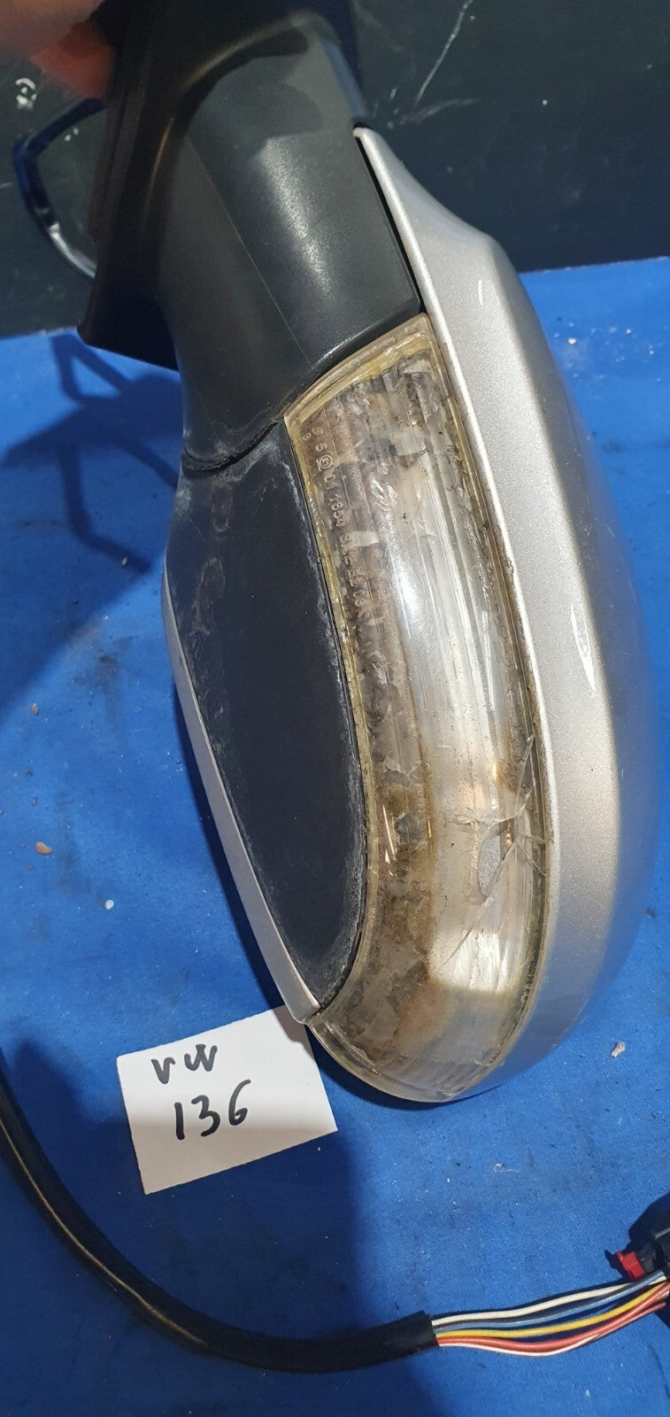 Specchio specchietto retrovisore Volkswagen Passat 2007 sinistro freccia rotta