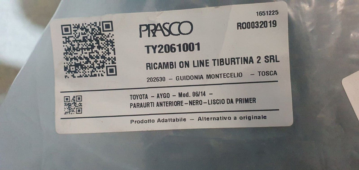 Paraurti nuovo commerciale anteriore Toyota Aygo dal 2014 prasco