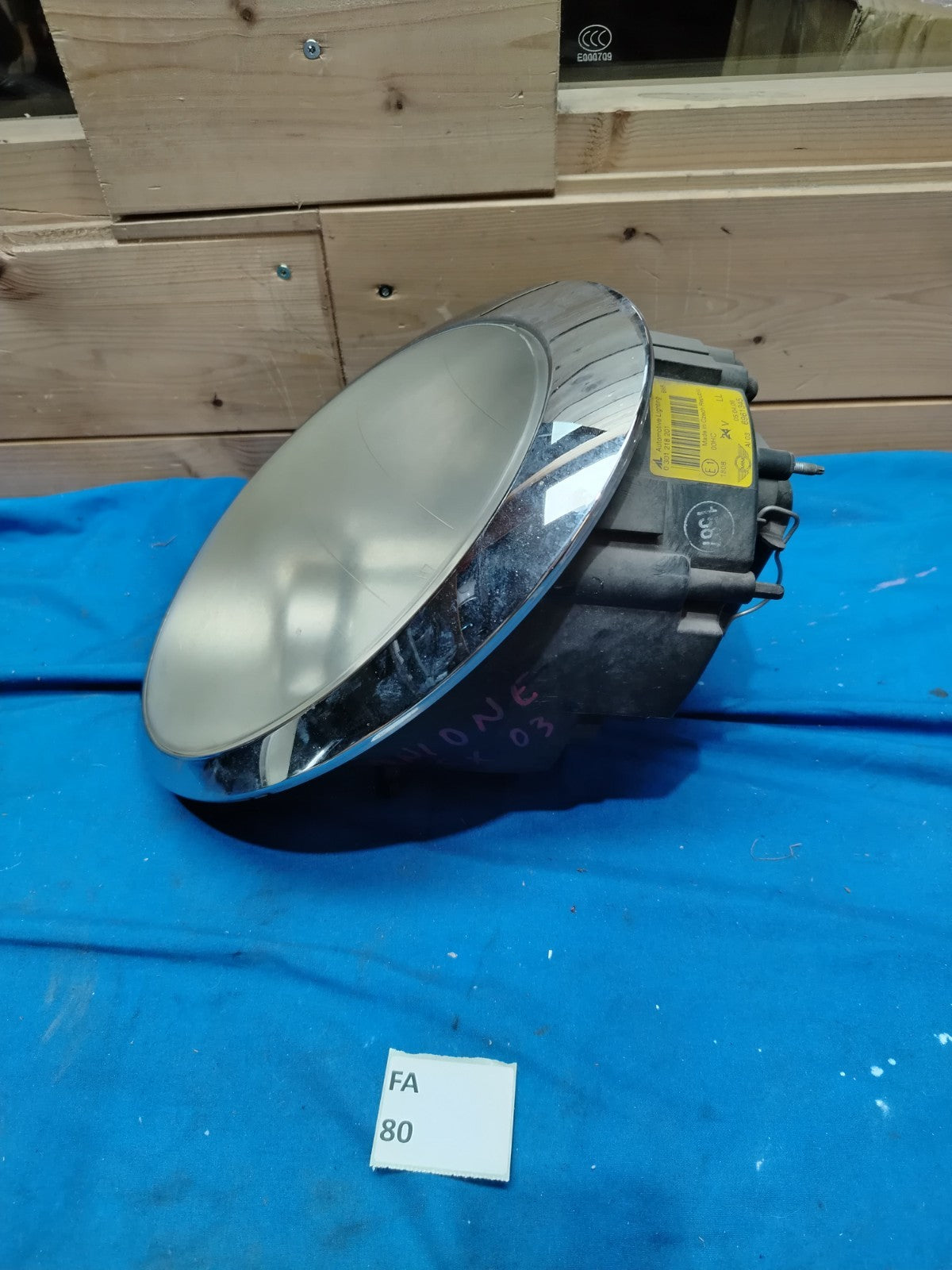 FA 80 - Faro anteriore Mini One 2003 sinistro con plastica da lucidare