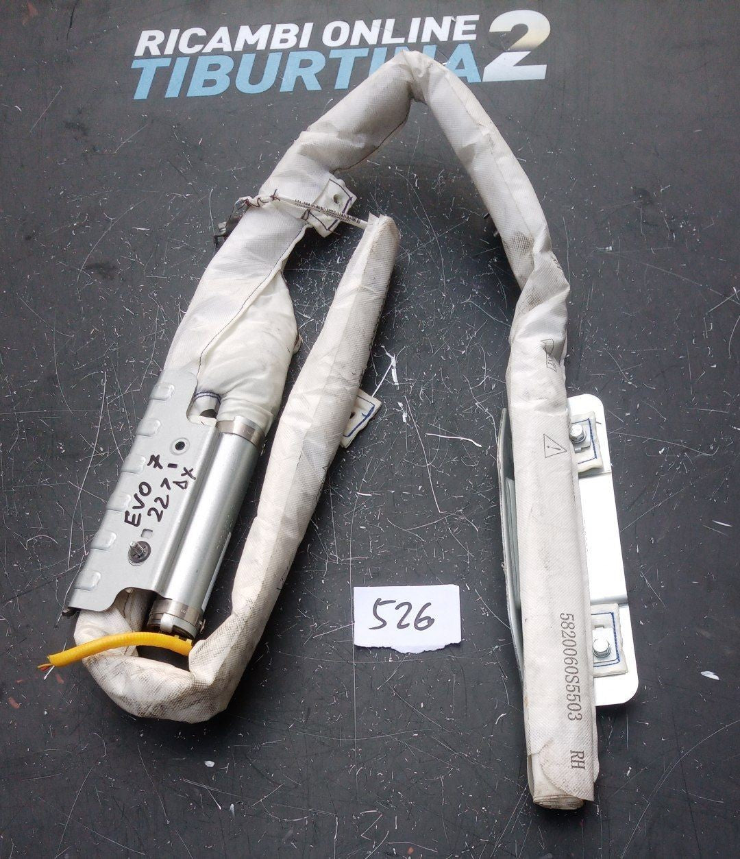 Airbag tendina laterale destra Evo7 2022 in poi Numero 526