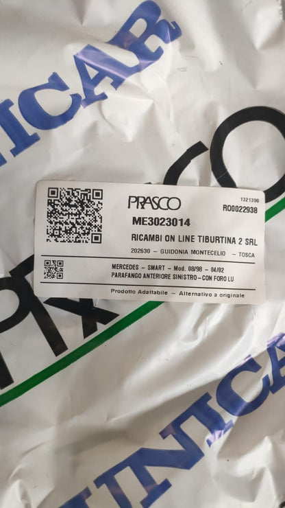 parafango anteriore sinistro Smart 450 1998 2002 con foro lucciola n5 nuovo