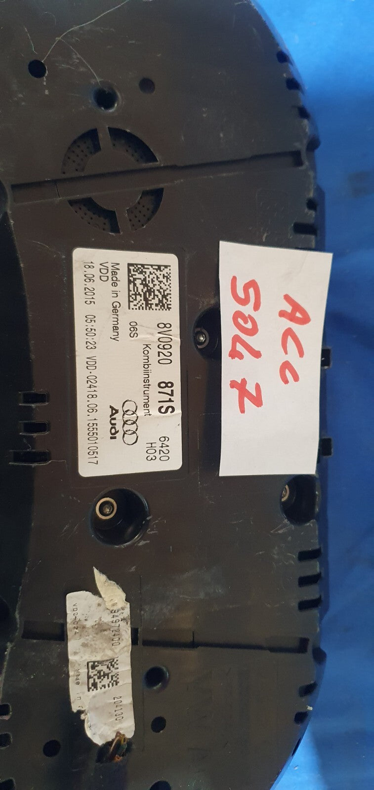 blocchetto senza chiave centralina e quadro Audi A3 1.6 D 2012