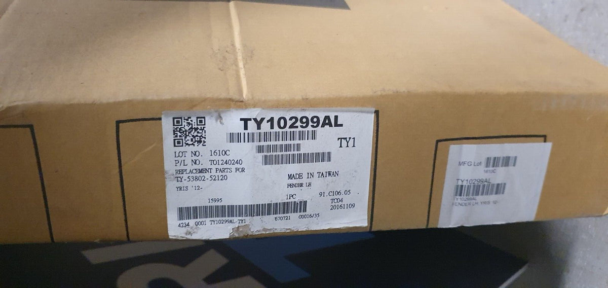 Parafango Anteriore Toyota Yaris sinistro dal 2011 al 2020 nuovo