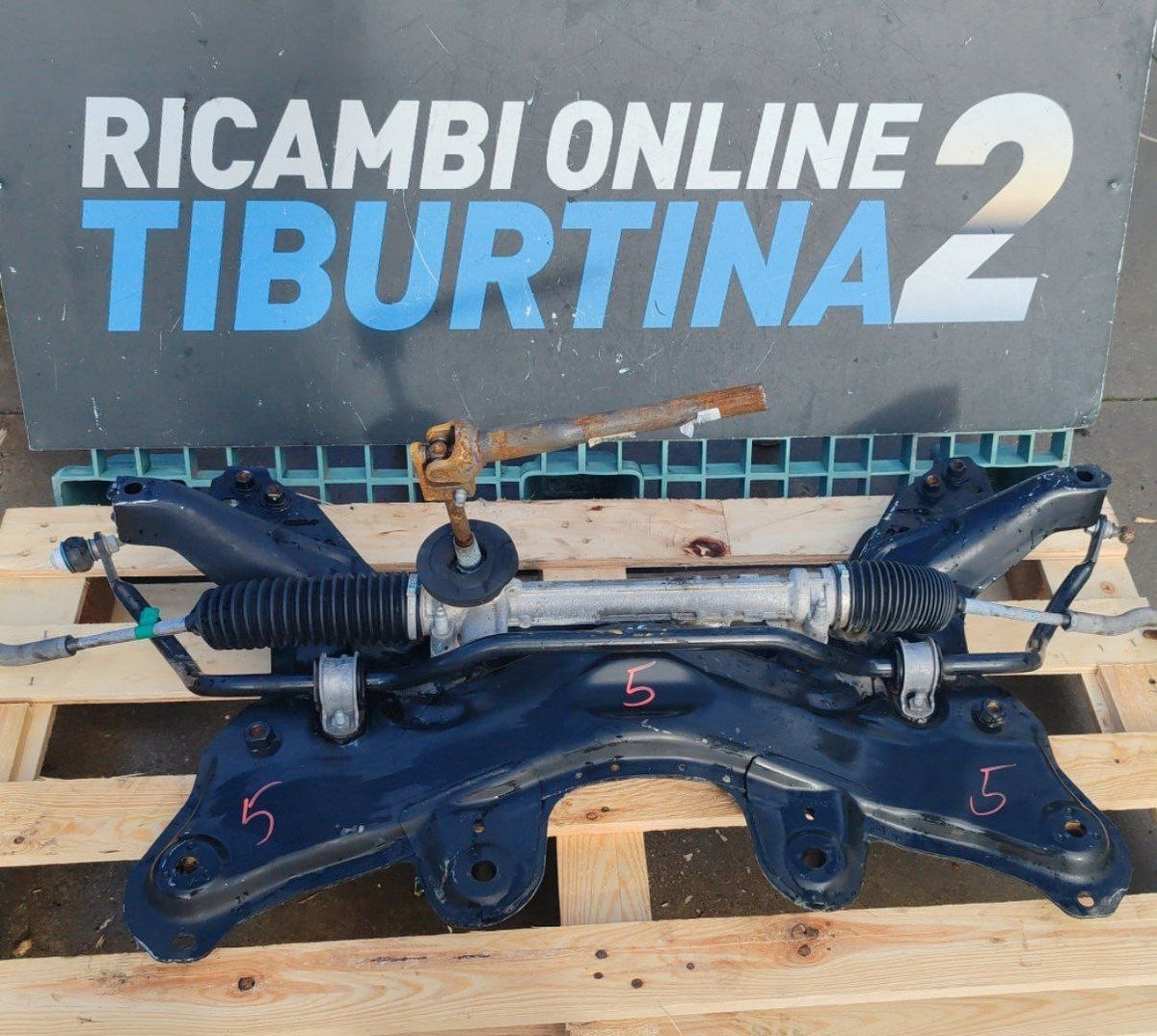 CM5 Culla motore barca assale anteriore Fiat 500 2007 2021 Con scatola guida