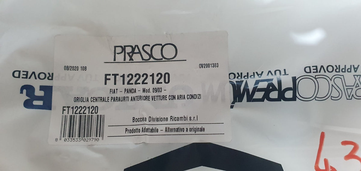 Masc 43 - N Mascherina griglia anteriore nuova commerciale Fiat Panda dal 2003