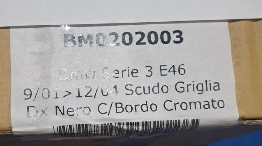 Masc59 Mascherina destra per cofano anteriore bmw serie 3 E46 BM0202003