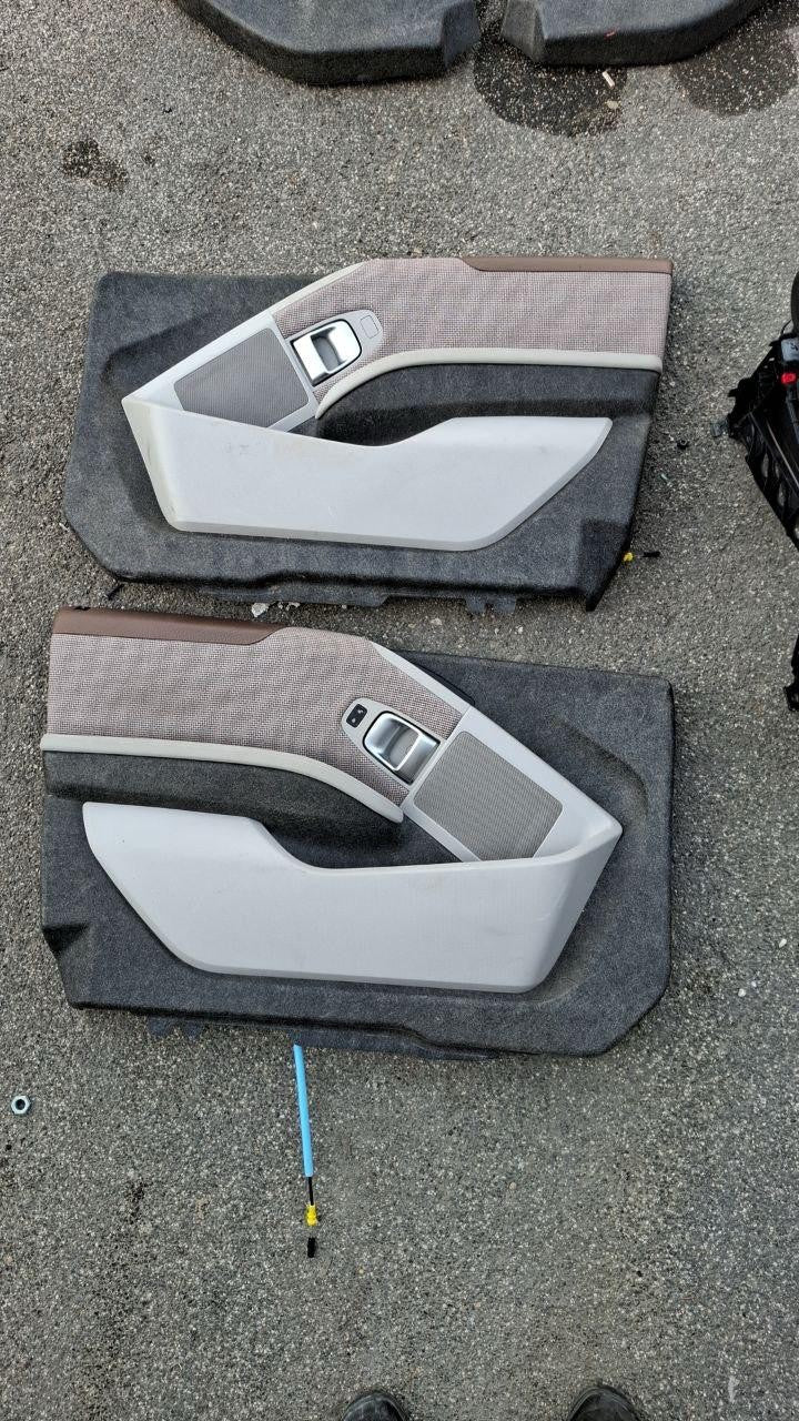 Tappezzeria misto pelle e stoffa marrone bmw i3 13 in poi con airbag sedile