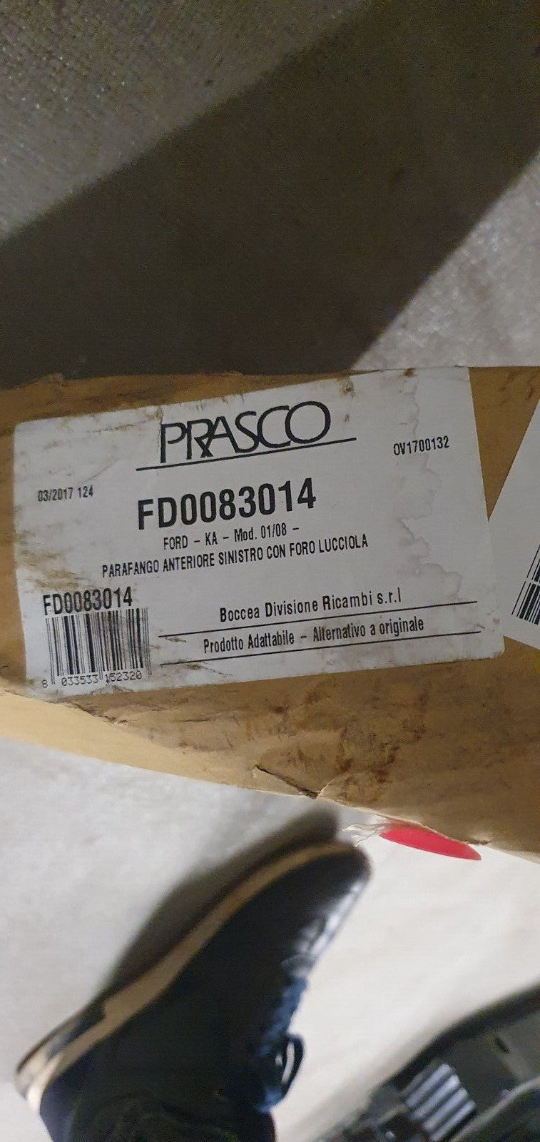 Parafango Anteriore Ford Ka sinistro dal 2009 nuovo commerciale