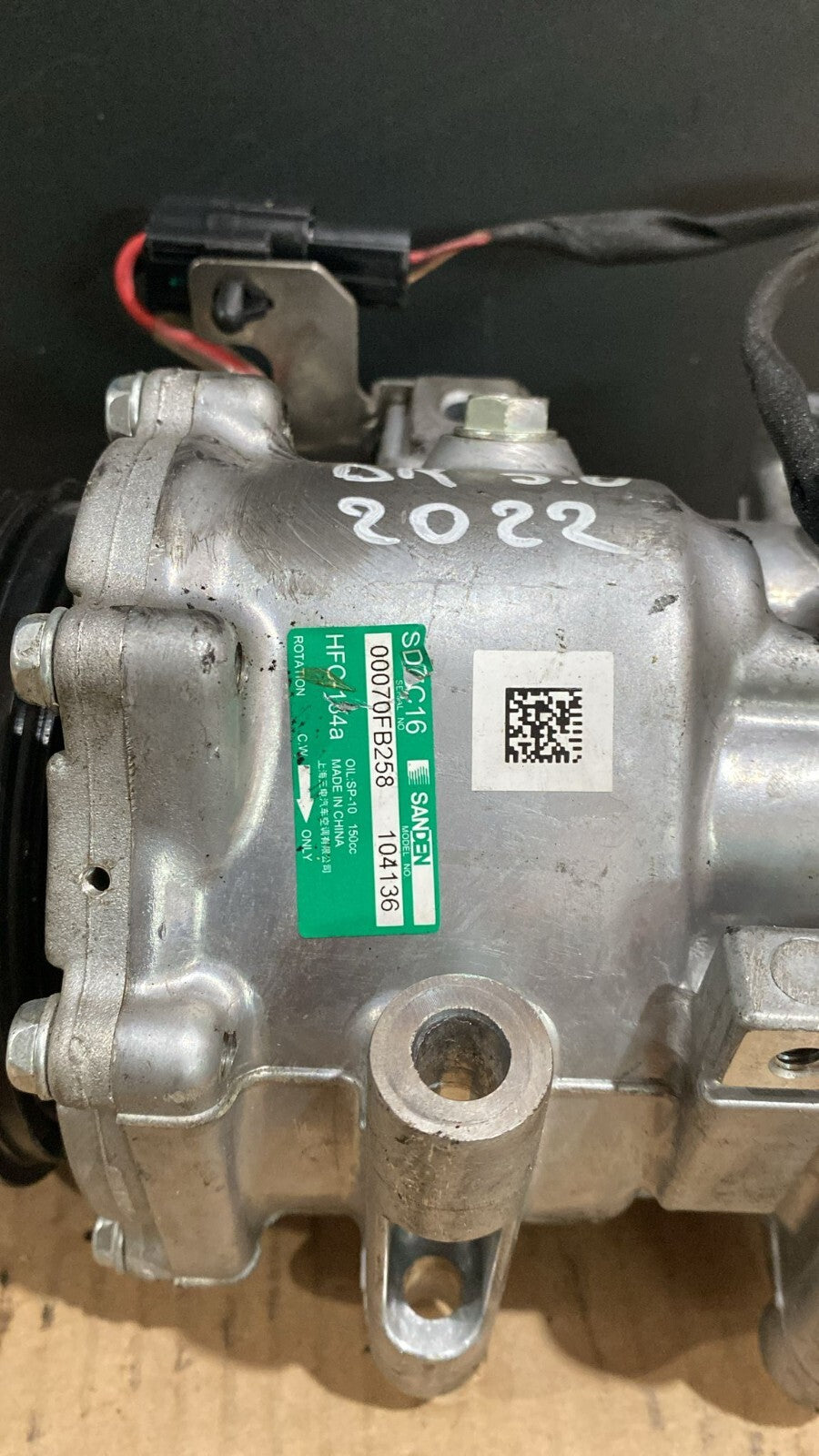 Compressore AC D.R 5.0  Anno 2022 Codice 00070FB258 Numero oggetto 5055