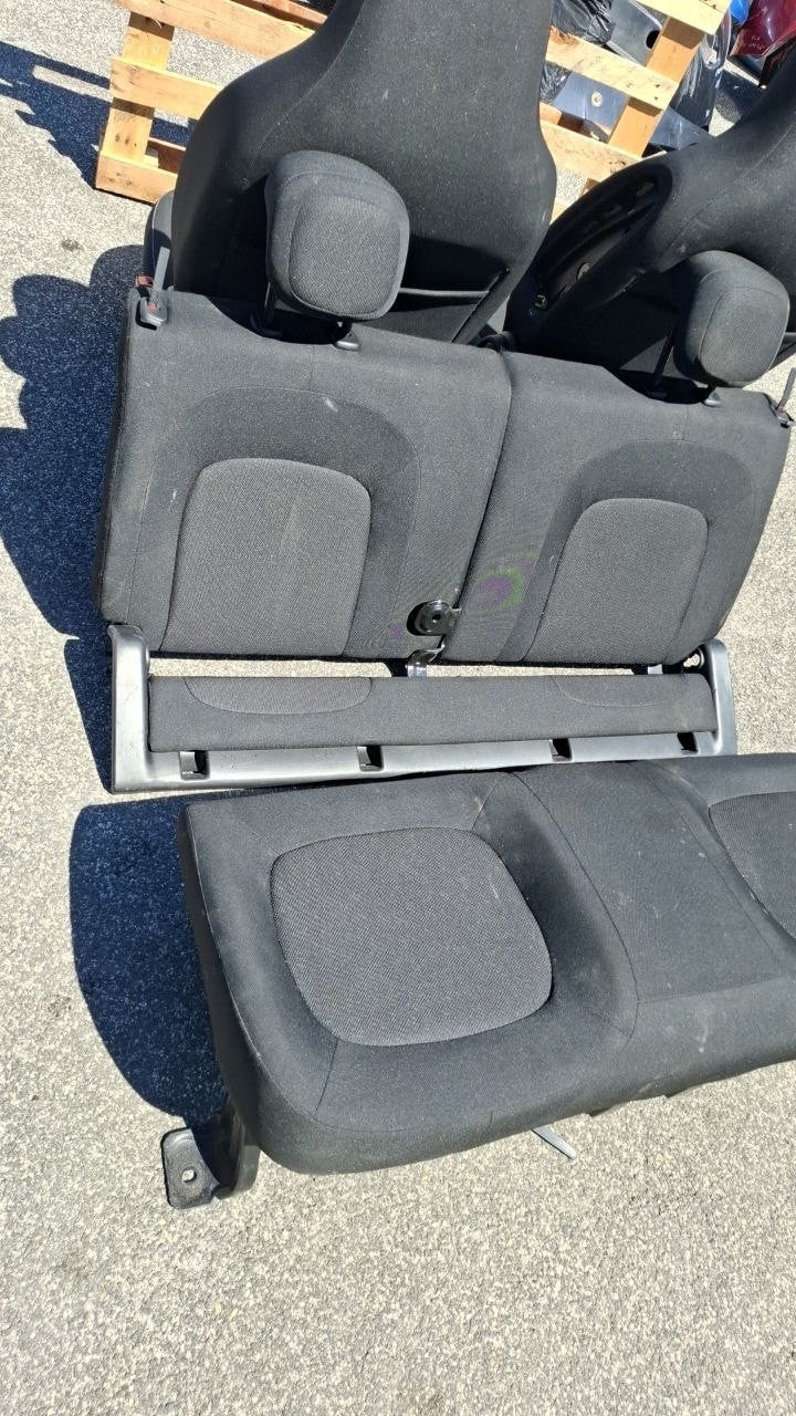 Tappezzeria in stoffa nera smart 453 x 4 senza airbag sedile dal 2014