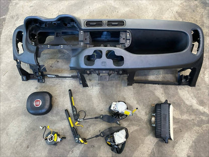 Cruscotto con moduli Fiat Panda 2012 Con pretensionatori Nero