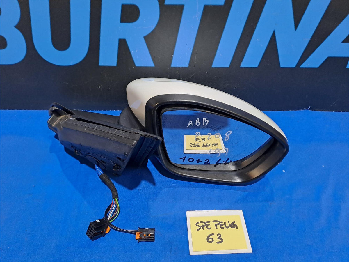 Specchietto retrovisore Destro Peugeot 208 2019 in poi 10 + 2 fili - SPE PEUG 63