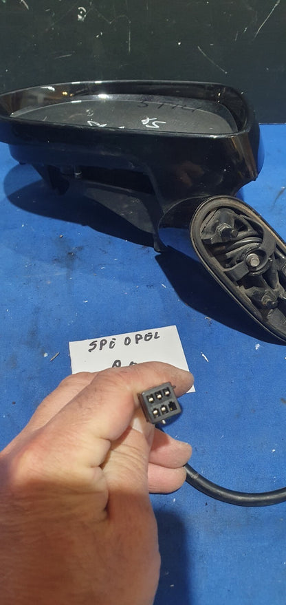Specchio retrovisore specchietto Opel Corsa D sinistro 5 fili senza calotta