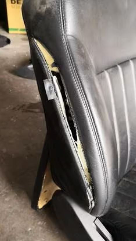 MERCEDES ML W164 TAPPEZZERIA IN PELLE NERA CON SEDILE LATO PASSEGGERO DA CUCIRE
