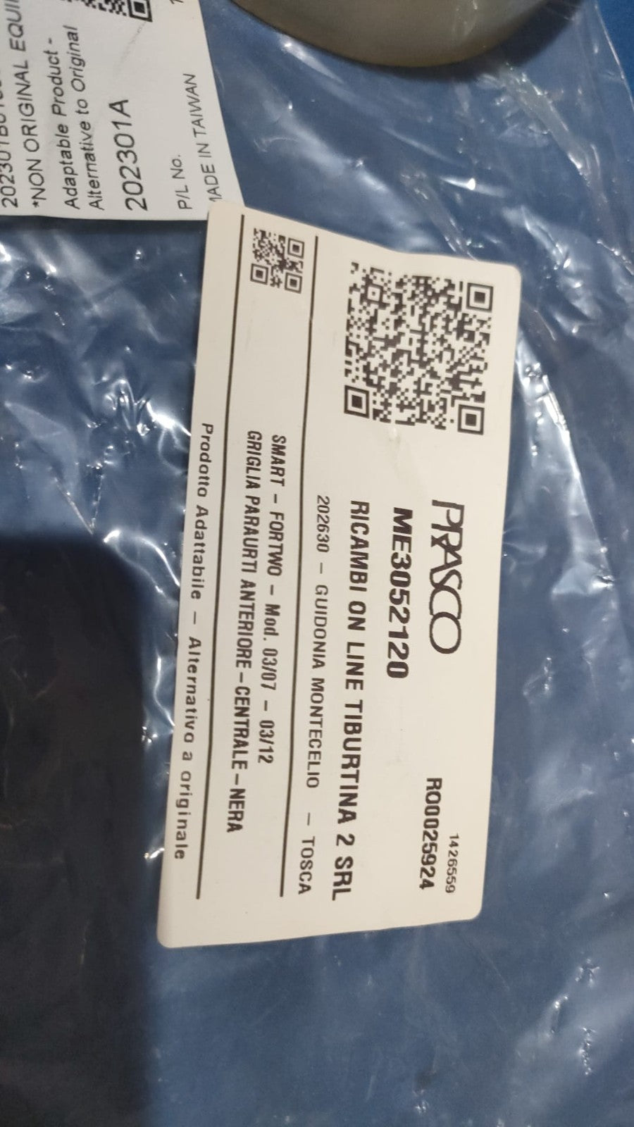 griglia paraurti anteriore centrale Smart 451 2007 2012 n48 ME3052120