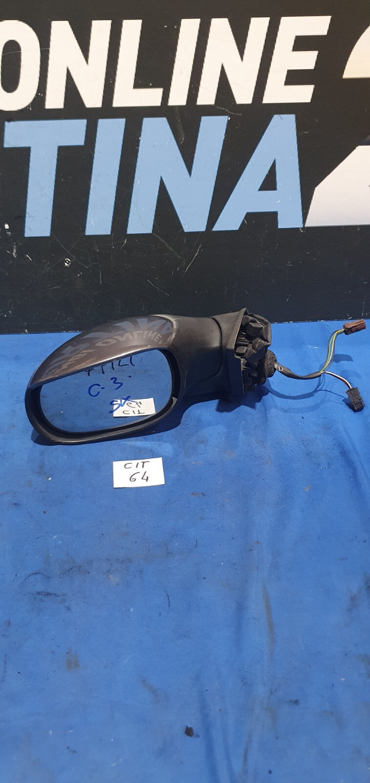 Spe cit 64 - Specchio retrovisore specchietto Citroen C3 sinistro 7 fili