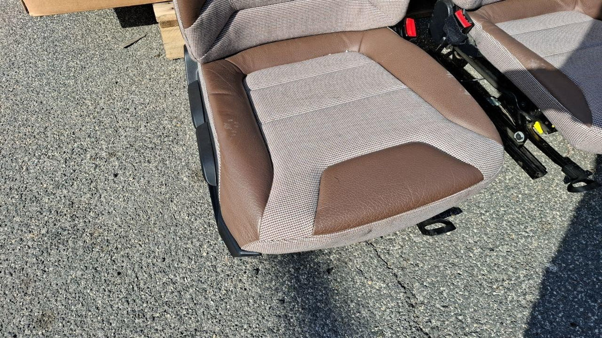 Tappezzeria misto pelle e stoffa marrone bmw i3 13 in poi con airbag sedile