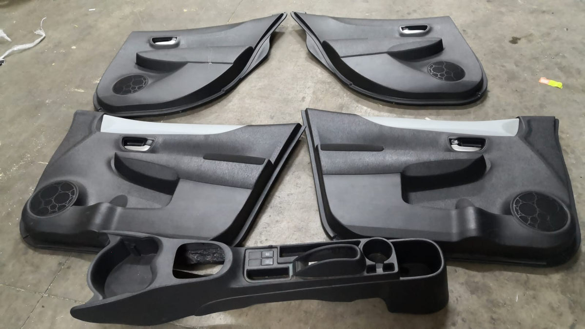 Tappezzeria in stoffa nera e blu yaris hybrid 14 in poi con airbag sedile