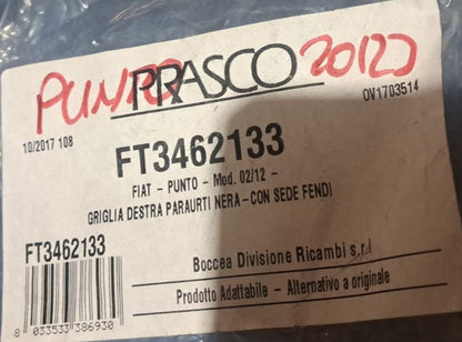 Masc 64 Mascherina destra paraurti anteriore per fiat punto dal 2012 con foro