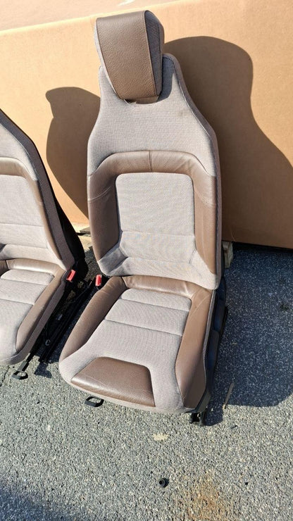 Tappezzeria misto pelle e stoffa marrone bmw i3 13 in poi con airbag sedile