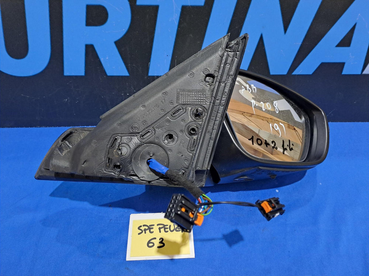 Specchietto retrovisore Destro Peugeot 208 2019 in poi 10 + 2 fili - SPE PEUG 63