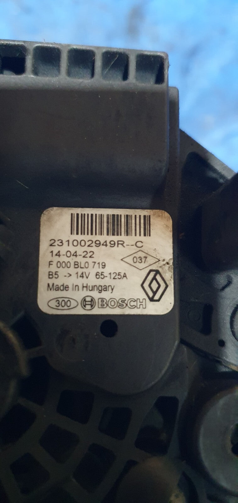 Alternatore Dacia Dokker bosch 231002949r-c