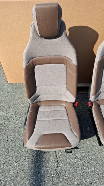 Tappezzeria misto pelle e stoffa marrone bmw i3 13 in poi con airbag sedile