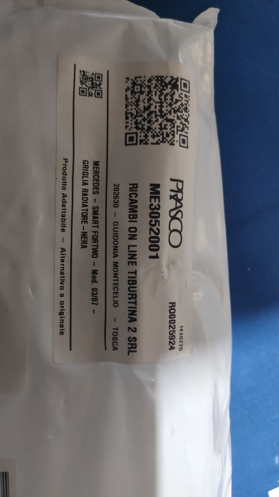 griglia anteriore radiatori Smart 451 2007 2012 n37 ME3052001