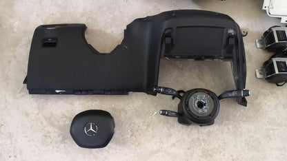 Kit airbag Mercedes Benz ml W166 volante 4 razze con fregio danneggiato
