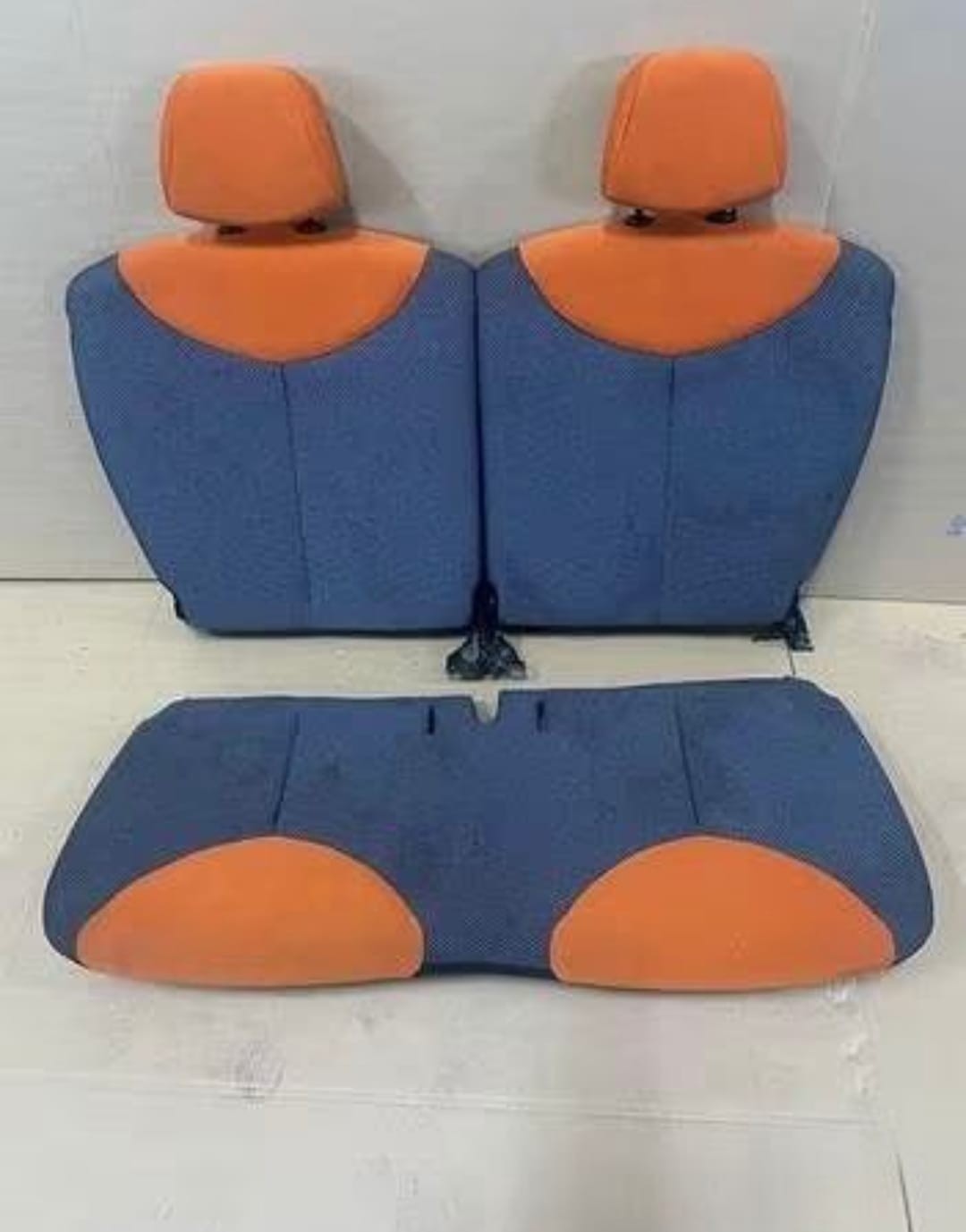 Tappezzeria Twingo 2009 stoffa blu e arancione