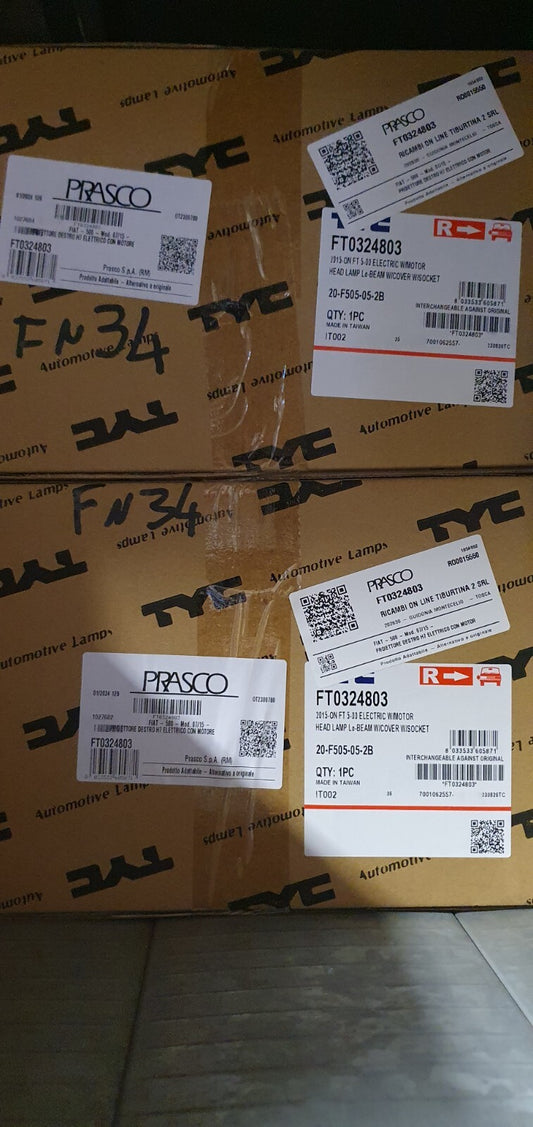 Faro anteriore nuovo commerciale Fiat 500 dal 2015 destro FT0324803