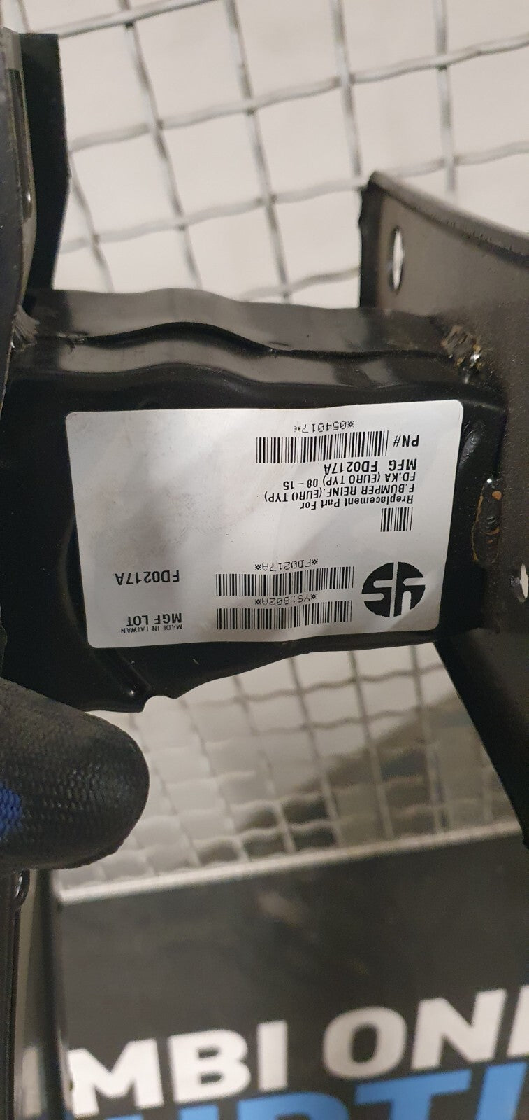 Traversa rinforzo paraurti posteriore Ford Ka dal 2008 al 2015 nuova