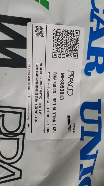 N13 - parafango anteriore destro smart 451 dal 2007 in poi me3053013