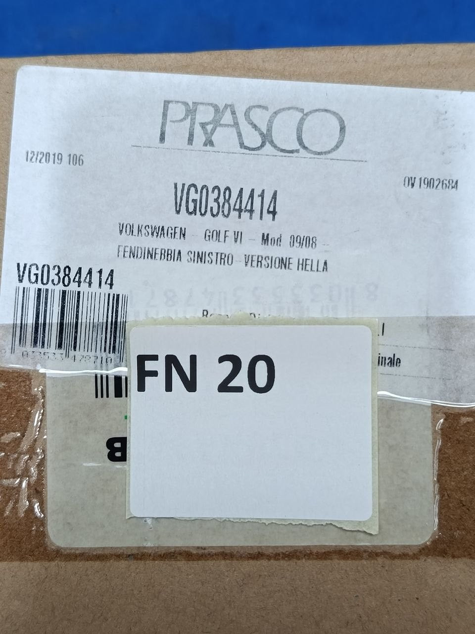 FN 20 - fendinebbia anteriore sinistro versione Hella Volkswagen Golf 6 dal 2008