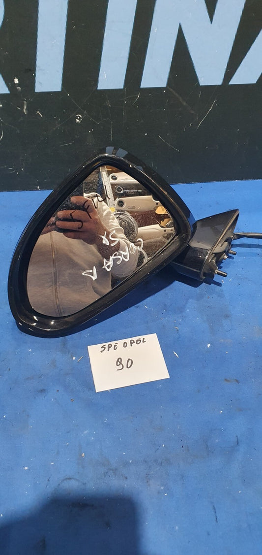 Specchio retrovisore specchietto Opel Corsa D sinistro 5 fili senza calotta