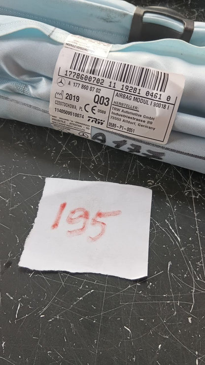 Airbag tendina laterale sinistra Mercedes benz classe A W177 2020 Numero 195