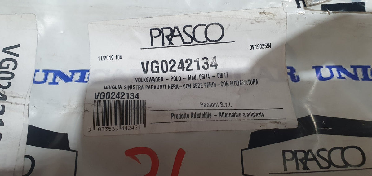 Masc 34 - N Mascherina griglia anteriore nuova Volkswagen Polo 2014 2017